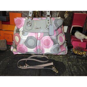 Coach Ashley Signature Snaphead Graphic Logo Carryall Satchel Crossbody 15504
